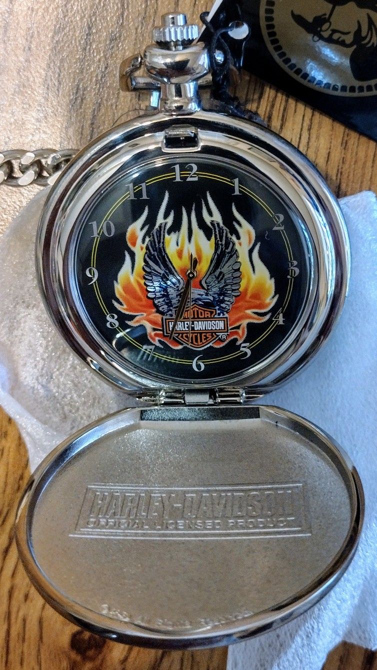 Harley Davidson Wings Of Glory Pocket Watch - www  display picture 1