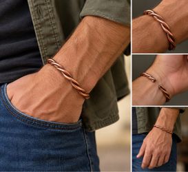 10” Solid Copper Weave Cuff Bracelet Crafted in Appalachia Eastern Ky