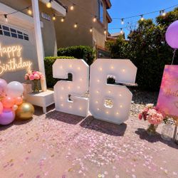 Marquee Numbers For Birthday Party