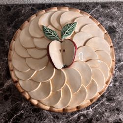 Vintage Apple Ceramic Platter – Made in Portugal 