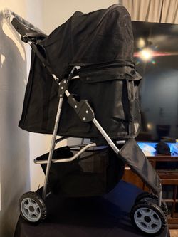 Black Pet Stroller with Canopy