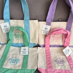 Trader Joe’s Pastel Mini Tote Bags 