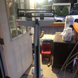 Health O Meter 350lb Scale And Height Rod 