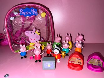 Peppa Pig figurines with Mini Backpack