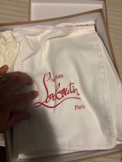 Red bottoms louboutin  white high tops