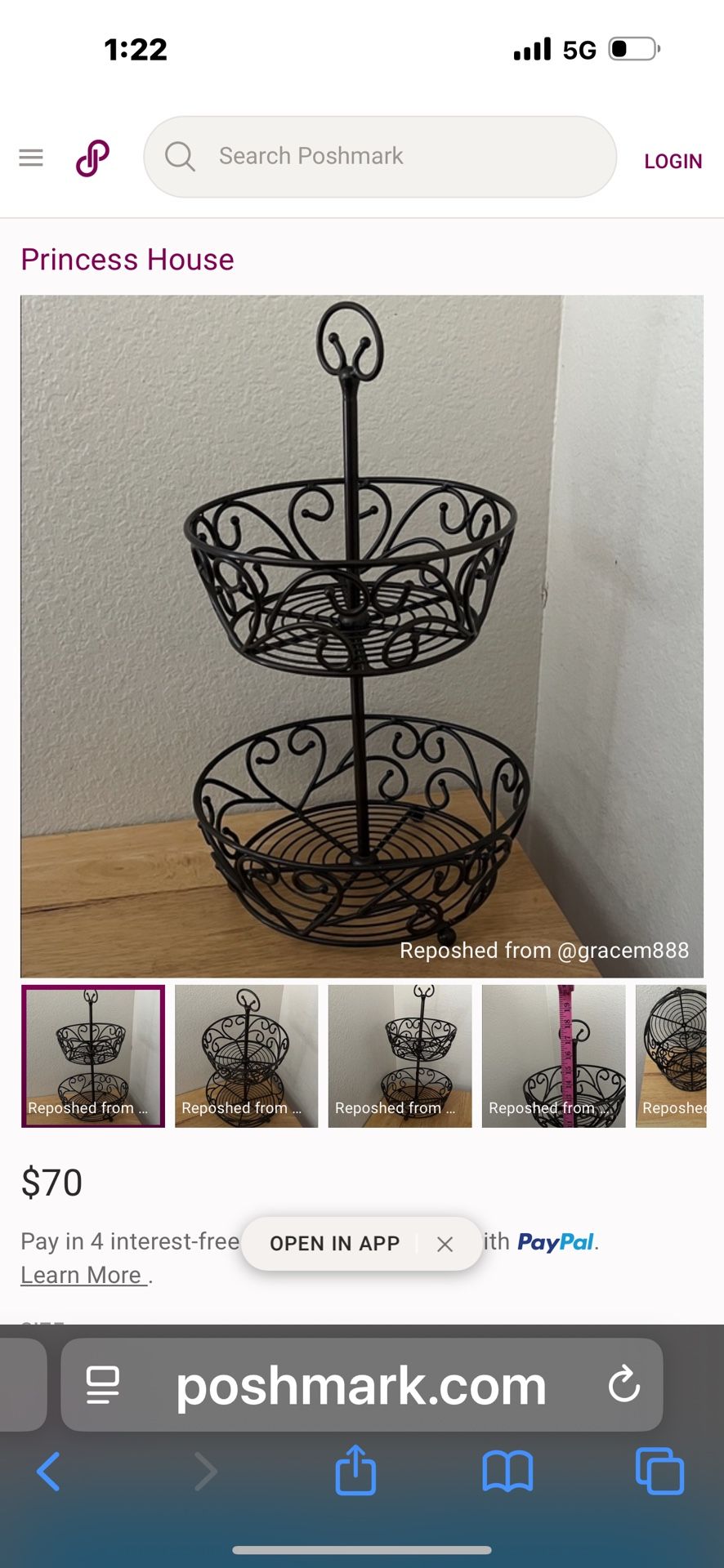 Princess house Fruit Basket 