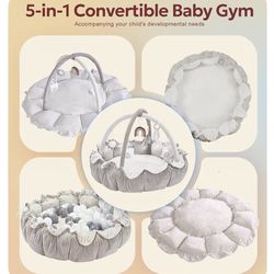 Thick & Plush Baby Tummy-time Play Gym