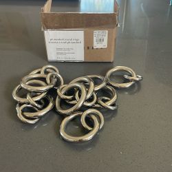 pottery Barn Standard Round Rings For Curtains 