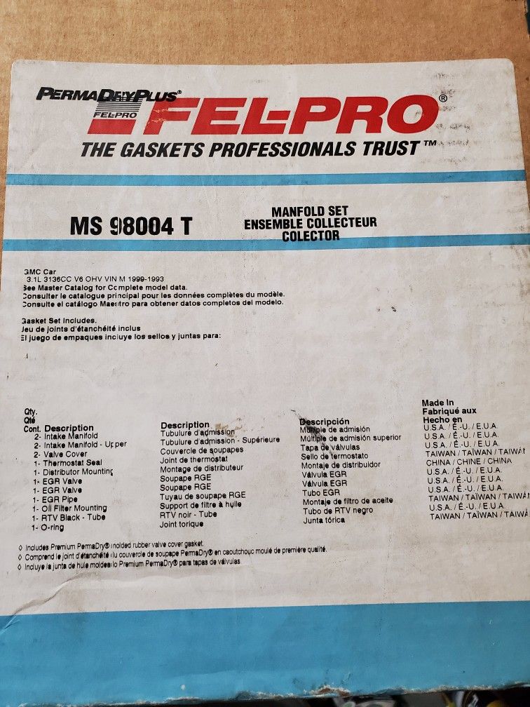 Intake Manifold Gasket Set