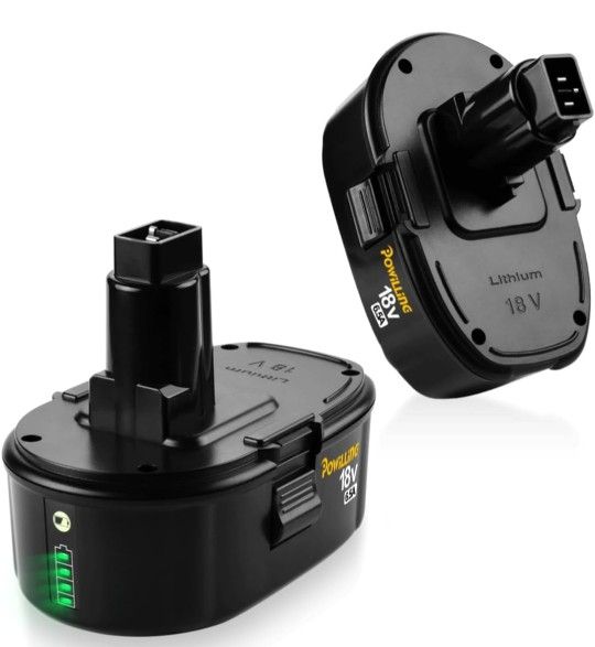 Powilling 2Pack 18V Lithium-Ion Replace Battery for DEWALT, 18 Volt 6.5Ah XRP DC9096 Batteries Compatible with DC9098 DC9099 DW9095 DW9096 DW9098