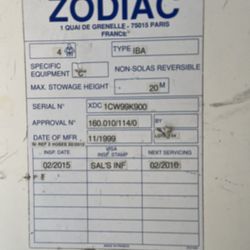 Zodiac 4 Person Life raft