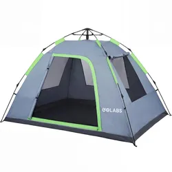 Golabs CT3 2 Person Instant Camping Tent, 1-Minute Setup by 2 Person, GRAY