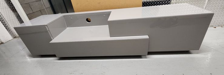 Modern Grey TV Stand With Drawers And Cabinet 16” H x 18” W x 70” D