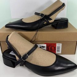 New Steve Madden women’s Christyy Sling Backs with strap low heels shoes - size 6.5/ 7/ 8.5/ 9