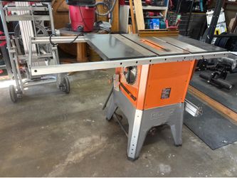 Rigid cast iron table saw.