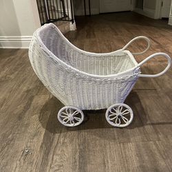Wicker Baby Carriage 