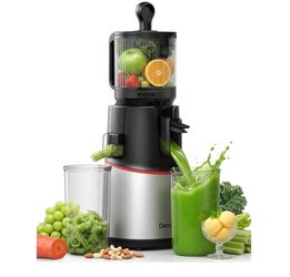 Cold Press Juicer, 3-in-1 Slow Masticating Juicer Machine 4.72" Feed Chute, High Juice Yield, Easy Cleaning, Quiet Operation, Fresh Drinks & Frozen Tr
