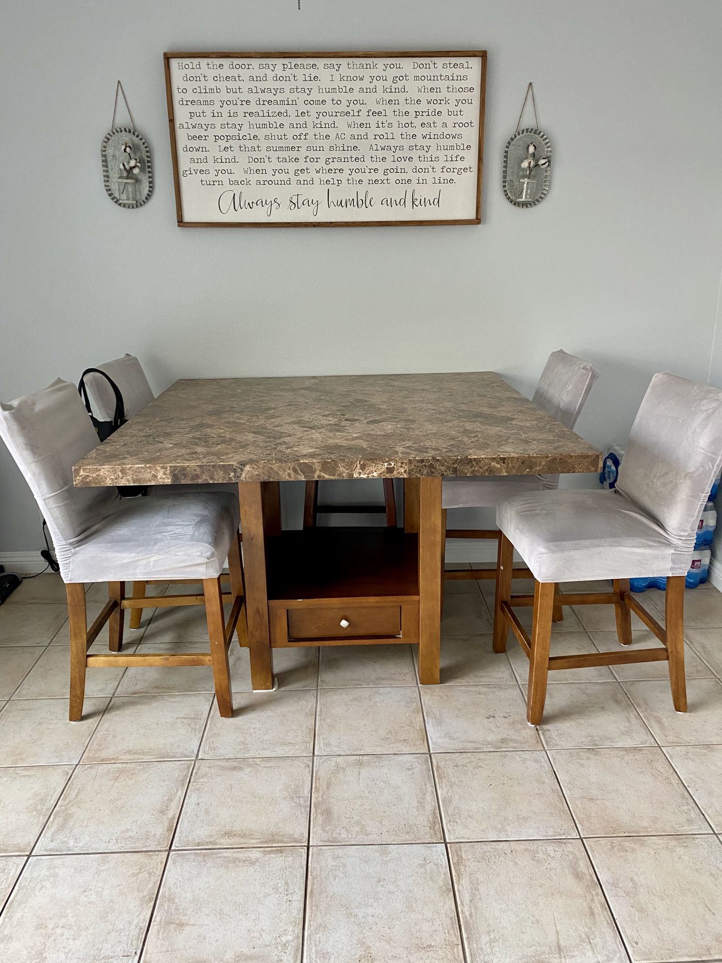 Granite top kitchen table from Costco