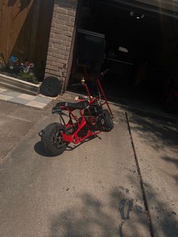 Red mini bike (stretched frame lowered )
