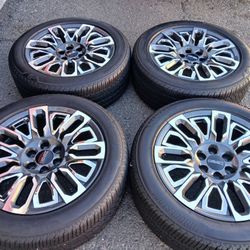 2026 NEW OEM ORIGINAL TAKEOFFS GMC YUKON DENALI ULTIMATE 22 INCH HAVE TPMS SENSORS TIRES BRIDGESTONE 99.99 % DOT 2825 $ 2450