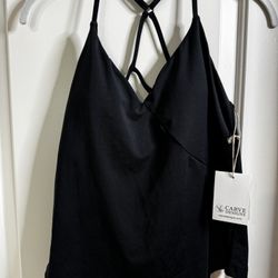 Carve Designs Women’s M Hayes Tankini. Black. UPF 50. NWT 