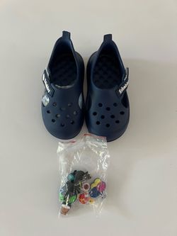 Kvbabby Kids Gray Clogs Slip On Water Shoes with Charms Size: EU-23 / US-6