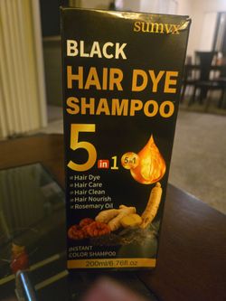 Black hair dye shampoo