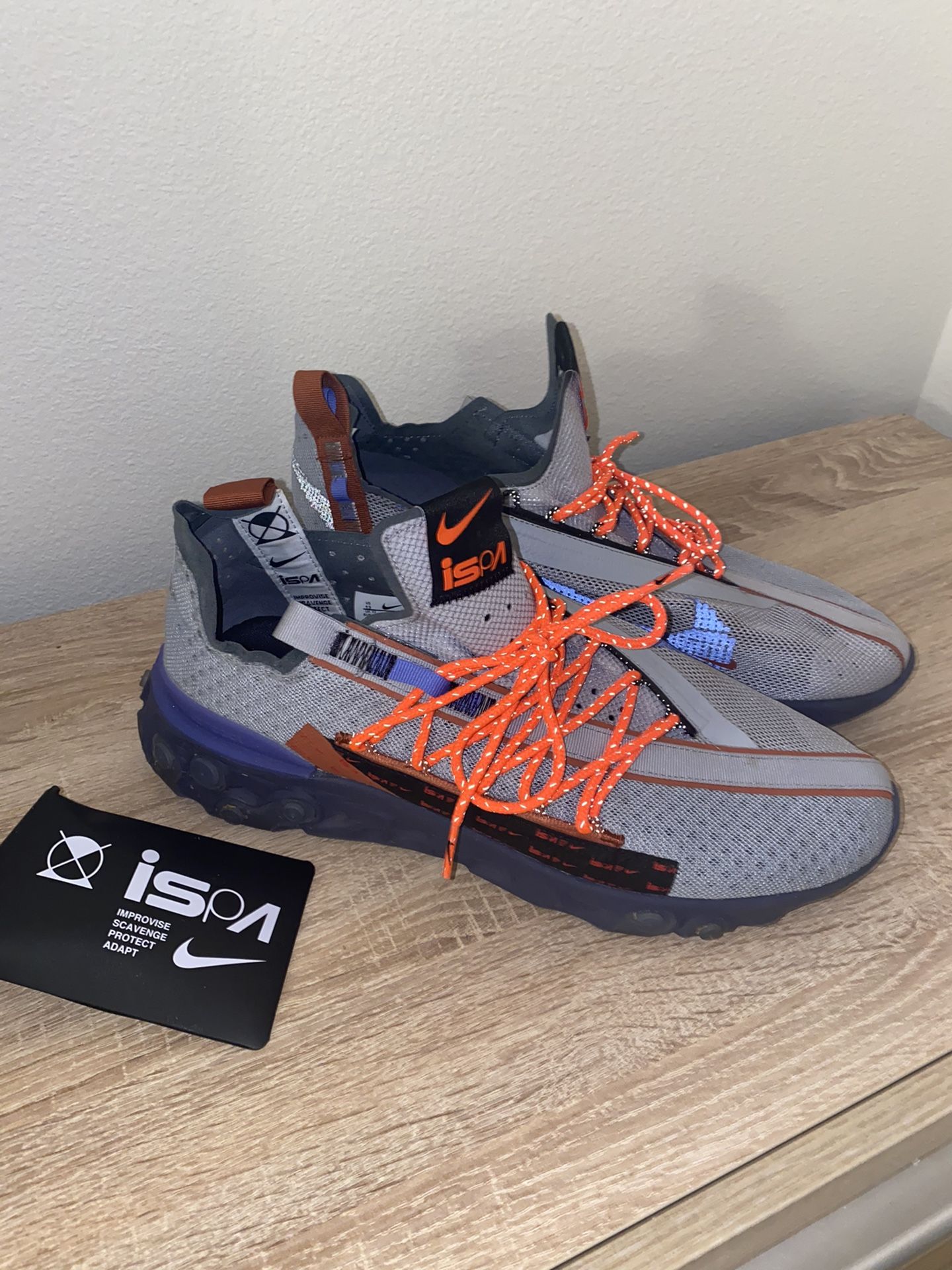 Dusty Peach Ispa Wolf Grey Men's Shoes Nike React ISPA Wolf Grey