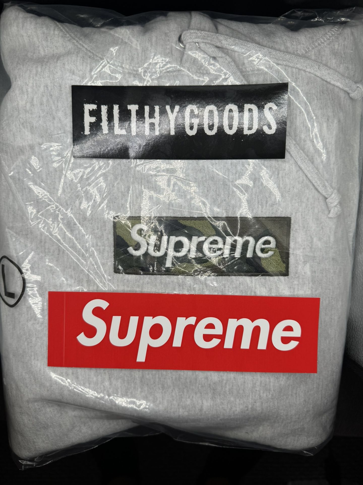 Supreme Box Logo Hoodie 2023 Heather Grey / Camo