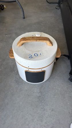 Electric Rice Cooker with Wood Trim