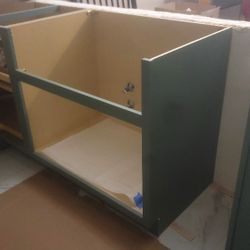 Small Kitchen Cabinet Assembled  Solid Wood  Shaker New Jade Green 