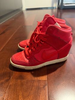 Nike Dunk Sky Hi Wedge Sneakers Red