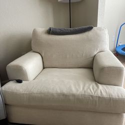 Large White Chair