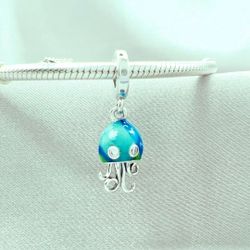 Genuine PANDORA Color-Changing Jellyfish Dangle W/Pouch