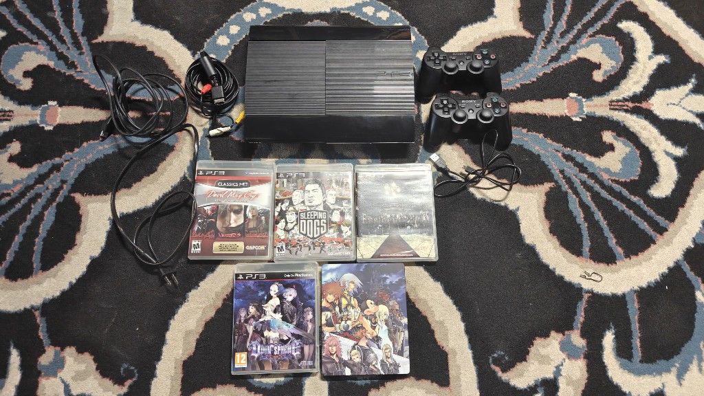 Sony PlayStation 3 250GB Console - Kingdom Heart Sleeping DMC Resident Evil Odin