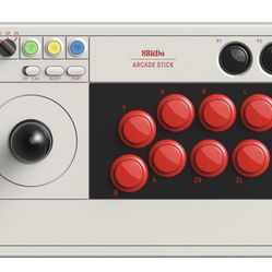 8Bitdo Arcade Stick for Switch & Windows, Arcade Fight Stick Support Wireless Bluetooth, 2.4G Receiver and Wired Connection