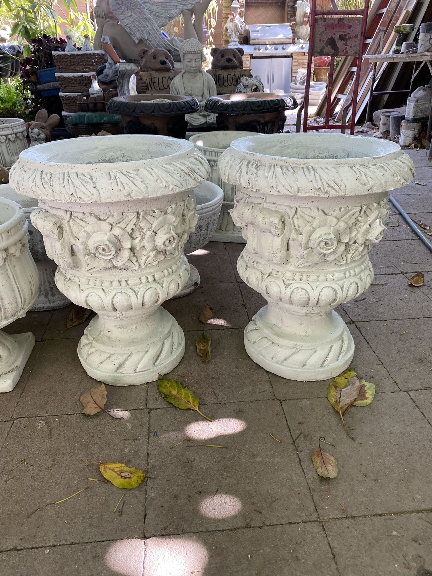 Set De 2 Macetas De Cememento