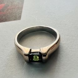 18K Solid White Gold Wedding Ring 5.2Gr Size 7.5