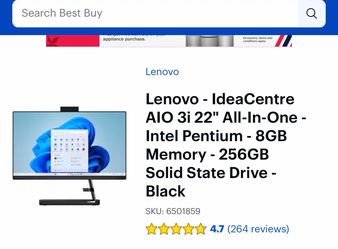 Lenovo all-in-one computer