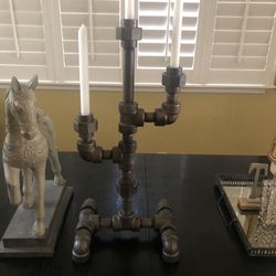 Industrial rustic masculinity modern look candle holder. Comes in many styles and color per requested will work with affordability!