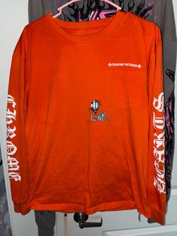 Orange chrome heart large