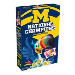 University Of Michigan Kellogg Fruit Loops Box Sleeve Only - Limited Edition