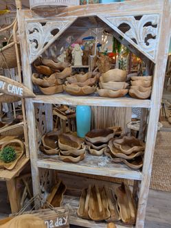TALL HANDCARVED SHELF DISPLAY
