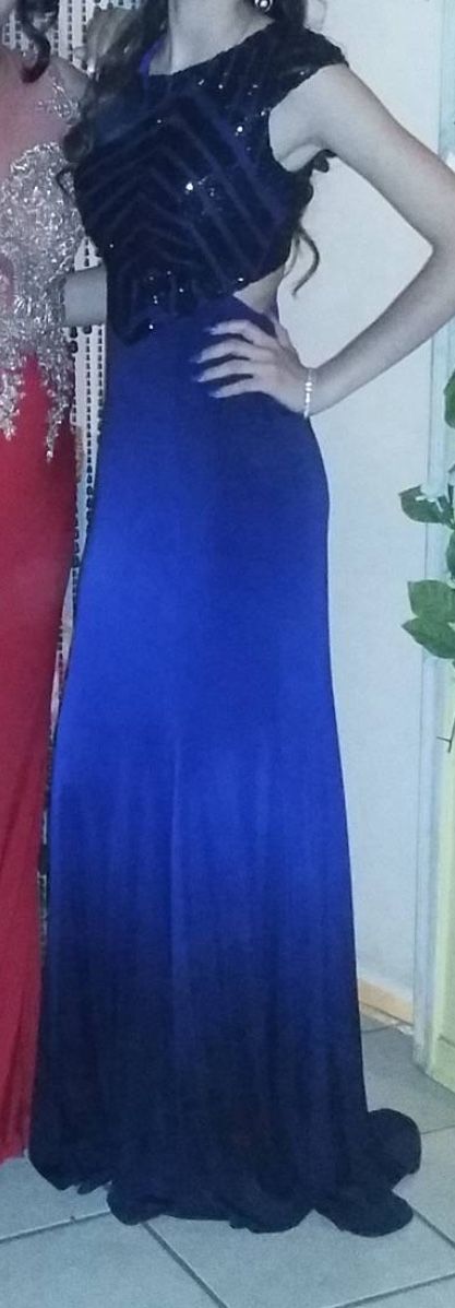Blue Ombré Prom Dress
