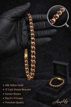 10k Gold S-Link Tennis Bracelet 9grams