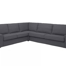 IKEA KIVIK 5-Seater Sectional Couch – Gunnared Medium Gray