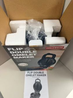 Flip Double Omelet Maker with Nonstick Ceramic Plates – Brand New