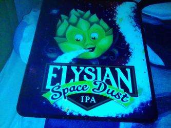 Mirrors Tecate , natural light, pilsner urquell, stpaulia a., Elysian space dust IPA Anheuser Busch light display frame