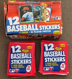 Fleer VINTAGE 1983 Baseball Album Sticker Packs Brand New Sealed. 31 Sealed Packs Available. SALE $5.00 each pack or $140.00 for all 31 packs.