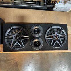 Chuchero Car Audio Enclosure w/ (2) 6" Mids Alphasonik + (2) 3" Tweeters Timpano TPT-ST2 Black